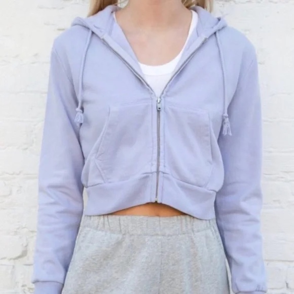 brandy melville periwinkle cropped hoodie🦋🪻✨